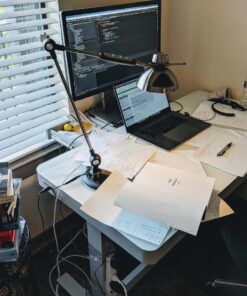 OTUS Desk Lamp Gesture Control, LED Architect Desk lamp for Home Office, Adjustable Metal Swing Arm, Tall Task Light for Drafting or Bedside Table Reading, 12 Brightness, 3 Touch Eye-Caring Modes 50 81aq1NAldLL