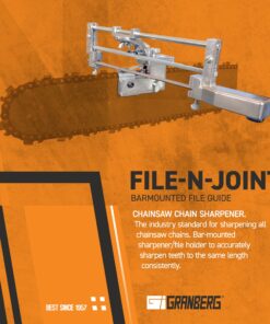 Granberg Chainsaw Sharpener, G106B - Easy File-N-Joint Bar Mounted Guide System - Best Chain Saw Blade Teeth Grinder Sharpening Tool Set - Portable Filing Hand Attachment Sharpen File Accessories Kit Chain Saw Sharpener 23 81aqHyU4VAL