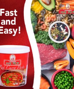 Mae Ploy Red Curry Paste, Authentic Thai Red Curry Paste For Thai Curries And Other Dishes, Aromatic Blend Of Herbs, Spices And Shrimp Paste, No MSG, Preservatives Or Artificial Coloring (14oz Tub) 14 Ounce (Pack of 1) 24 81asZFNnSPL
