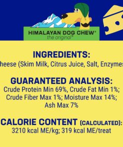 Himalayan Dog Chew Original Yak Cheese Dog Chews, 100% Natural, Long Lasting, Gluten Free, Healthy & Safe Dog Treats, Lactose & Grain Free, Protein Rich, Mixed Sizes, Dogs 65 Lbs & Smaller Yak Cheese - 3 sticks 3 Count (Pack of 1) 32 81asgNzOLL 1