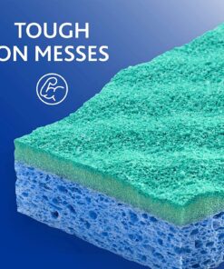 O-Cedar Scrunge Multi-Use (Pack of 6) Non-Scratch, Odor-Resistant All-Purpose Scrubbing Sponge Safely Cleans All Hard Surfaces in Kitchen and Bathroom, 6 Count (Pack of 1), Blue 6 Count (Pack of 1) 30 81aspnoIlL