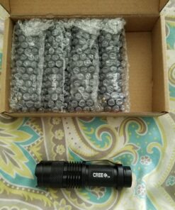 5 Pack SK-68 3 Modes Handheld Mini Cree Q5 LED Flashlight Torch Tactical Lamp 7w 300lm Adjustable Focus Zoomable Light 35 81atd85q1ZL