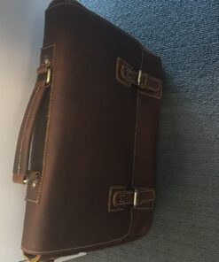 16" Messenger Bag For Men Genuine Leather Vintage Satchel Briefcases RFID Protection Computer Laptop Bag Hunter 52 81atn9SNDVL