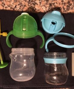 Munchkin® Any Angle™ Weighted Straw Trainer Cup with Click Lock™ Lid, 7 Ounce, Green 1 Count (Pack of 1) 37 81aukhrbLtL