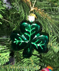 Alternative view of Noble Gems Kurt Adler 3-1/4-Inch Glass Shamrock Ornament