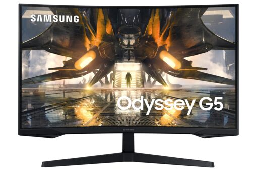 SAMSUNG 32" Odyssey G55A QHD 165Hz 1ms FreeSync Curved Gaming Monitor with HDR 10, Futuristic Design for Any Desktop, LS32AG550ENXZA 32-inch G50A (2022 refresh) QHD, 165Hz Curved