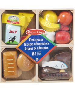 Melissa & Doug Food Groups - 21 Wooden Pieces and 4 Crates, Multi - Play Food Sets For Kids Kitchen, Pretend Food, Toy Food For Toddlers And Kids Ages 3+ 32 81aycEttr4L 1