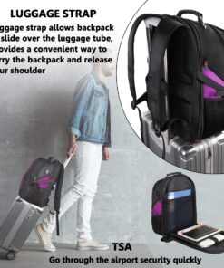 YOREPEK Travel Backpack, Extra Large 50L Laptop Backpacks for Men Women, Water Resistant College Backpack Airline Approved Business Work Bag with USB Charging Port Fits 17 Inch Computer, Purple 17 81az42dqVPL