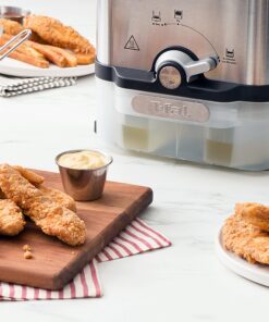 T-fal Ultimate EZ Clean Stainless Steel Deep Fryer with Basket 3.5 Liter Oil and 2.6 Pound Food Capacity 1700 Watts Oil Filtration, Temp Control, Digital Timer, Dishwasher Safe Parts Stainless Steel 43 81azwxeAqL