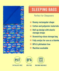 Alternative view of Wildkin Kids Sleeping Bags for Boys and Girls, Measures 57 x 30 x 1.5 Inches, Cotton Blend Materials Sleeping Bag for Kids, Ideal Size for Parties, Camping & Overnight Travel (Heroes) Heroes