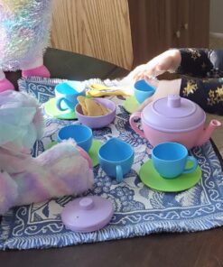 Green Toys Tea Set - BPA / Phthalates Free Play Toys for Gross Motor, Fine Skills Development. Kitchen Toys 27 81b WhVJR L