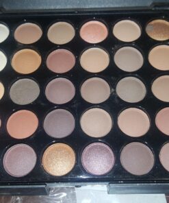 LandFox Cosmetic Matte Eyeshadow Cream Makeup Palette Shimmer Set 40 Color+ Brush Set+Fishtail Bottom Brush (A) 35 81b0KeE8B L