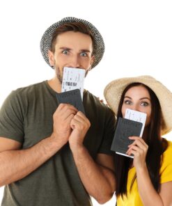 Shvigel Leather Passport Cover - Holder - for Men & Women - Passport Case (Black Vintage) Black Vintage 14 81b1gBsUE8L