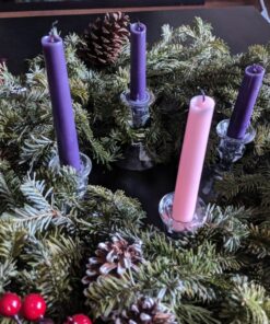 Mega Candles 4 pcs Unscented Christmas Advent Taper Candle, Hand Poured Wax Candles 10 Inch x 7/8 Inch, Holidays, Church, Devotional, Celebration, Party & More 21 81b256s9jML