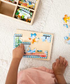 Melissa & Doug Pets 4-in-1 Wooden Jigsaw Puzzles in a Storage Box (48 pcs) - FSC-Certified Materials 24 81b8icr0mkL 1