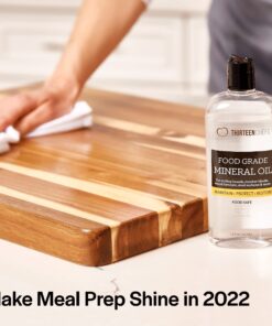Thirteen Chefs Mineral Oil - 12oz Food Grade Conditioner for Wood Cutting Board, Countertop & Butcher Block, Lubricant for Knife or Meat Grinder - Safe USP Finish on Marble, Soapstone 12 Fl Oz 35 81b9l56vQWL 1