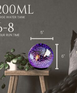 Aroma Outfitters 3D Galaxy Ultrasonic Glass Aromatherapy Diffusers | Aromatherapy Diffuser That Purifies Air | Aromatherapy Oils Humidifier with Amazing LED Lights | Home Essentials | 3D Glass 200ml 28 81bB8UZzoOL