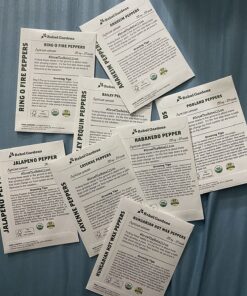 Hot Pepper Seeds - Organic Heirloom Chili Seed Variety Pack for Planting - Cayenne, Jalapeno, Habanero, Poblano, and More 56 81bCj2SY7QL