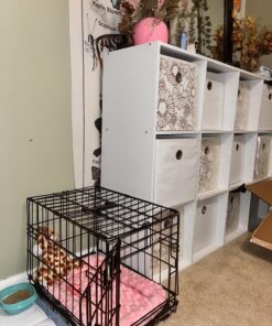 MidWest Homes for Pets Newly Enhanced Single Door iCrate Dog Crate, Includes Leak-Proof Pan, Floor Protecting Feet , Divider Panel & New Patented Features XX-Small - 18" L x 12" W x 14" H 47 81bDoHWQYML