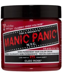 MANIC PANIC Cleo Rose Hair Dye - Classic High Voltage - Semi-Permanent Hair Color - Bright, Warm Magenta Pink Shade with Rosy Tones – Vegan, PPD & Ammonia-Free - For Coloring Hair on Women & Men