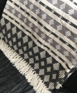 DII California Casual, Colby Southwest Woven Throw, Black & Gray, 50x60 50x60" 47 81bHHfgUt8L 1