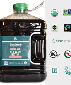 Blue Green Agave Organic Nectar, Raw Blue, 176 Ounce 19 81bIYBGlC4L