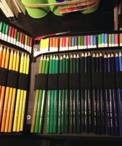 Speedball Art Products Genuine Leather Storage Case for Pencils, Markers, Pens and Art Supplies (Holds Up to 120 Standard Pencils, Black) 120 Pencil Capacity 32 81bKpIAAL