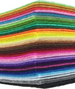 flic-flac 42pcs 8 x 12 inches (20cm*30cm) 42 Colors for Choice A4 Felt Fabric Sheet Assorted Color Felt Pack DIY Craft Patchwork 20*30cm