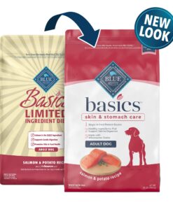 Alternative view of Blue Buffalo Basics Skin & Stomach Care, Natural Adult Dry Dog Food, Salmon & Potato 24-lb 24 Pound (Pack of 1)