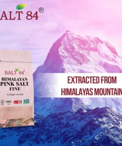 SALT 84 Himalayan Chef Pink Salt, Fine Grain, 1 Pound (Pack of 1) Pink Salt Fine Grain 1 Pound (Pack of 1) 24 81bMZbanZS