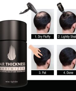 Hair Fibers For Thinning Hair For Women and Men. Hair Building Fibers. Unscented Plant Based Hair Loss Concealing Fillers for Instant Thickening of Balding, Receding Hair Spots, Scalp - Black 11 81bMgNzAygL