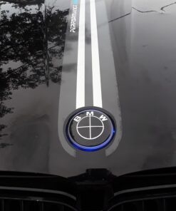 iJDMTOY Compatible With BMW Front Hood or Rear Trunk Lid, Ultra Blue 3.25-Inch 82mm Roundel LED Emblem Background Illumination Lighting Kit 35 81bNNQvQnFL