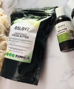 Organic Cocoa Butter 1 LB by Oslove Organics - FOOD GRADE, Raw, Non-Deodorized, Unrefined - For whipped body butter, lotion bars, scar & stretch marks | Delicous Home-made Chocolate | Allergen Free 1 Pound (Pack of 1) 16 81bNmiO8EL