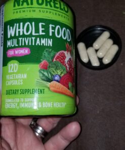 NATURELO Whole Food Multivitamin for Women - with Vitamins, Minerals, & Organic Extracts - Supplement for Energy and Heart Health - Vegan - Non GMO - 120 Capsules 120 Count (Pack of 1) 36 81bRv8vkLJL