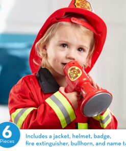 Melissa & Doug Fire Chief Role Play Costume Dress-Up Set (6 pcs) Standard Packaging 23 81bTQ67gikL 2