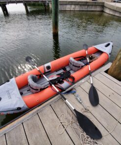 INTEX Excursion Pro Inflatable Kayak Series: Includes Deluxe 86in Aluminum Oars and High-Output Pump – SuperTough PVC – Adjustable Bucket Seat – Fishing Rod Holders – Grab Handles 2-person Kayak Set 53 81bUeR3KzuL