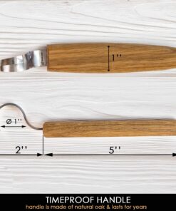 BeaverCraft Wood Carving Hook Knife SK1 for Carving Spoons Kuksa Bowls and Cups Spoon Carving Tools Basic Crooked Knife for Professional Spoon Carvers and Beginners Right-Handed Hook Knife 37 81bV039BFgL