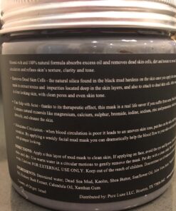 Pure Body Naturals Dead Sea Mud Mask - Face Mask and Body Mud for Acne, Blackheads, and Oily Skin - Facial Self Care for Men and Women - Minimize Pores with Deadsea Mud, Clay, Charcoal - 8.8 Ounce 59 81bVfLm0vQL