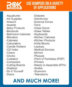 Rok Hardware Pack of 100 Clear SoftClose Door & Drawer Cabinet Furniture Bumpers 1/2" (12.7mm) Diameter - SCB02-100 17 81bW4XaS3CL