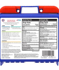 Be Smart Get Prepared 110 pc First Aid Kit: Clean, Treat, Protect Minor Cuts, Home, Office, Car, School, Business, Travel, Emergency, Outdoor, Camping & Sports, FSA/HSA (Packaging may vary) Dark Blue 1 Count (Pack of 1) 25 81bWHrEVCqL 2