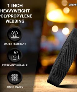 Strapworks Heavyweight Polypropylene Webbing - Heavy Duty Poly Strapping for Outdoor DIY Gear Repair 1" x 25 yard Tan 8 81bWQjxDhWL