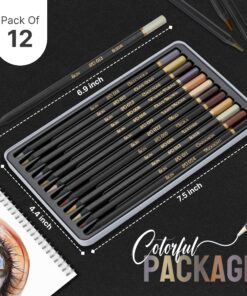 Alternative view of Black Widow Skin Tone Colored Pencils for Adult Coloring, 12 Color Pencils for Portraits and Skintone Artists, A Complete Color Range, Now With Light Fast Ratings.