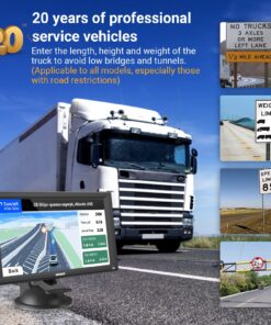 XGODY 9 inch Truck GPS Navigation for Car Big Screen for Truck Drivers Navigation Bluetooth AV-in 3D & 2D Maps with Alarm Lifetime Map Updates 12 81bXfdYNzUL