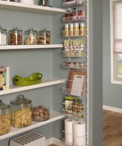 ClosetMaid Adjustable Organizer Rack with Baskets Wall or Over Door Mount, for Kitchen, Pantry, Utility Room, Closet, 12 in. W, White Finish, Inch 12-Inch 33 81bZ5o0gC4L