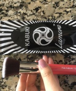 Flat Top Kabuki Foundation Brush - Premium Makeup Face Brush For Liquid, Cream, Powder - Blending, Buffing, Stippling Brush - Pro Quality Synthetic Dense Bristles Pink 37 81bbjQXOtVL