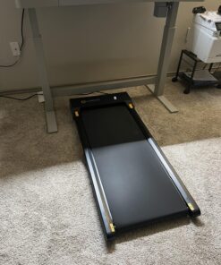 UREVO Under Desk Treadmill, Walking Pad for Home/Office, Portable Walking Treadmill 2.25HP, Walking Jogging Machine with 265 lbs Weight Capacity Remote Control LED Display Black One Size 37 81bblpQj3BL