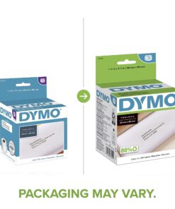 DYMO Authentic LW White Mailing Address Labels, DYMO Labels for LabelWriter Label Printers, 1-1/8" x 3-1/2", 2 Rolls of 350 (700 Total) 10 81bcLWvhJCS