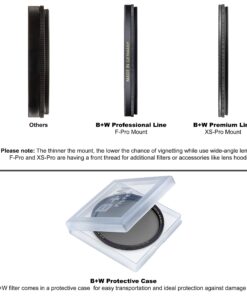 B + W Circular Polarizer Kaesemann - Xtra Slim Mount (XS-PRO), HTC, 16 Layers Multi-Resistant and Nano Coating, Photography Filter, 72 mm XS-PRO (Slim Mount) 20 81beCFiMqWL 1