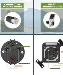 50 AMP RV Trailer Marine Power Cord Power Inlet - Female Twist locking Connector - Weatherproof Boot Kit 15 81beck8CeVL