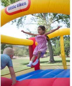 Little Tikes Jump 'n Slide Inflatable Bouncer Includes Heavy Duty Blower With GFCI, Stakes, Repair Patches, And Storage Bag, for Kids Ages 3-8 Years Jump 'n Slide Bounce House 27 81bfEIXCzAL
